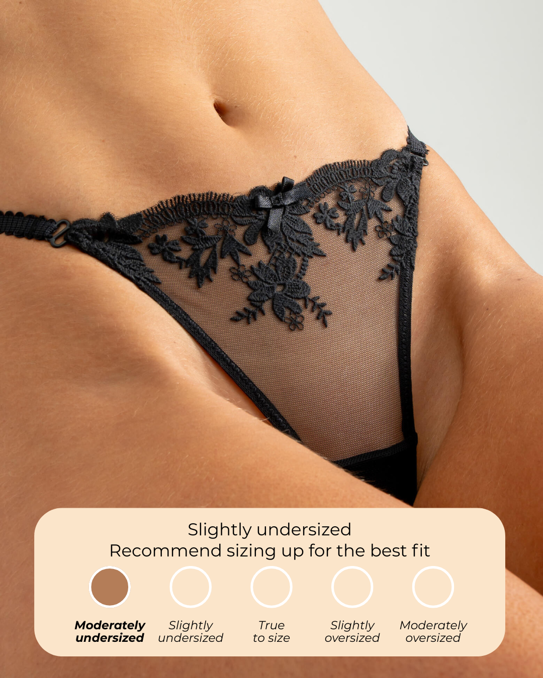 London Black Thong